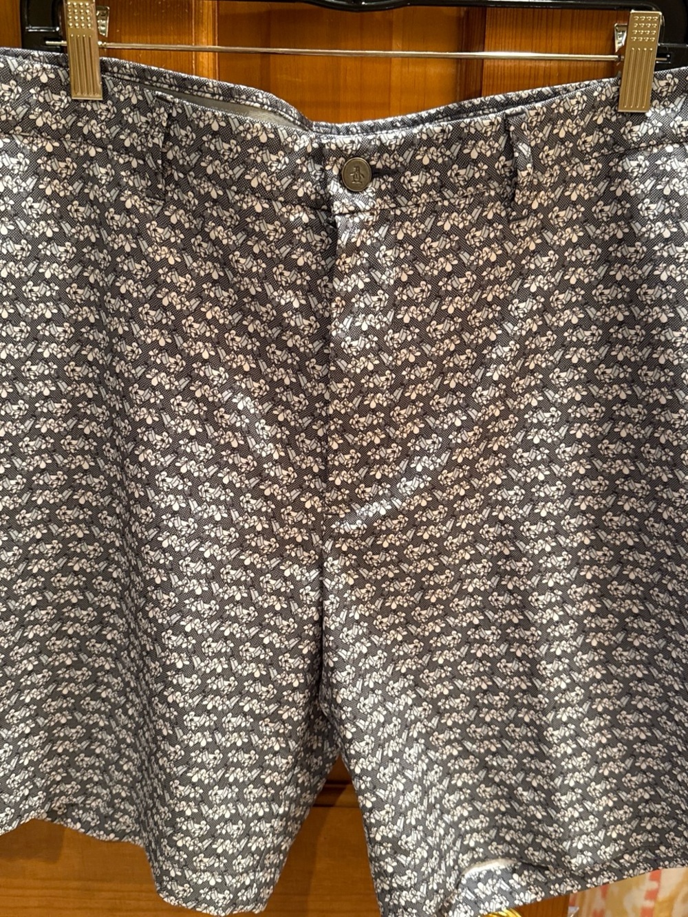 Original Penguin Gray Floral Athletic Shorts